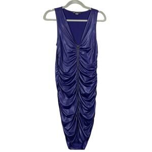Armani Exchange Ruched Purple Dress Size Medium